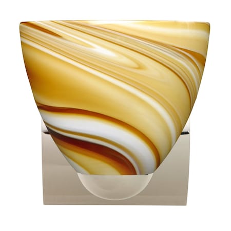 Besa Lighting Sasha Mini Sconce, Honey, Chrome Finish, 1x60W Incandescent 1WZ-7572HN-CR